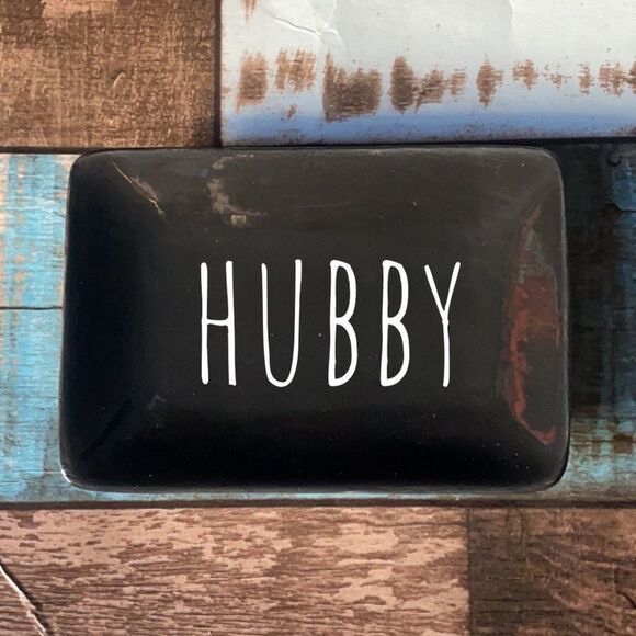 Custom, Hubby & Wifey, Ceramic Bath Trinket Tray, NEW - Picture 3 of 8